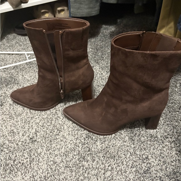 a new day Brown faux suede Ankle Boots - Picture 2 of 4